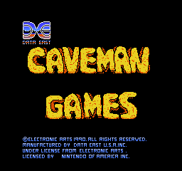 Caveman Games Title Screen